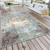 Image de Tapis d'intérieur et d'extérieur Modern Orient Print Tapis de terrasse Turquoise Dimensions 200 x 280 cm