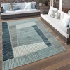 Image de Tapis de terrasse intérieur et extérieur Motif géométrique Pastel Turquoise Gris Crème Dimensions 60 x 100 cm