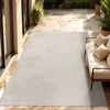 Image de In & Outdoor Tapis tissé plat uni moderne résistant aux intempéries pour terrasse cuisine Taille 200 cm carré