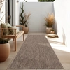 Image de In & Outdoor Tapis tissé plat uni moderne résistant aux intempéries pour terrasse cuisine Taille 60x100 cm