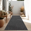 Image de In & Outdoor Tapis tissé plat uni moderne résistant aux intempéries pour terrasse cuisine Dimension 80x150 cm