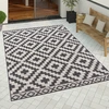 Image de Tapis d'extérieur résistant aux intempéries Motif bohème scandinave Losanges Robuste Balcon Terrasse Cuisine Dimensions 60 x 100 cm