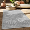 Image de Tapis d'extérieur en lin tissé moderne Boho Ethno résistant aux intempéries extérieur Taille 160 cm rond