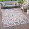 Image de Tapis d'extérieur résistant aux intempéries Salon Balcon Scandinave Ethnique Géométrique 3D Dimensions 60 x 100 cm