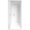 Image de Villeroy & Boch Collaro Duo Baignoires rectangulaires, à encastrer, vidage et trop-plein Chrome, 1600x750x470mm, UBA160COR2DV-RW