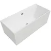 Image de Baignoire Droite 190 X 90 Villeroy & Boch Collaro Acrylique Blanc Mat Avec Vidage Et Trop-plein Chrome
