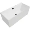 Image de Baignoire Droite 190 X 90 Villeroy & Boch Collaro Acrylique Blanc Mat Avec Vidage Et Trop-plein Black Matt