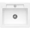 Image de Villeroy&boch - Evier 1 Bac Villeroy Et Boch Siluet 60 S Blanc Ceramicplus Avec Vidage Manuel