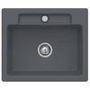 Image de Villeroy&boch - Evier 1 Bac Villeroy Et Boch Siluet 60 S Graphite Ceramicplus Avec Vidage Manuel