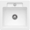 Image de Villeroy&boch - Evier 1 Bac Villeroy Et Boch Siluet 50 S Snow White Ceramicplus Avec Vidage Manuel