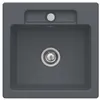Image de Villeroy&boch - Evier 1 Bac Villeroy Et Boch Siluet 50 S Graphite Ceramicplus Avec Vidage Manuel