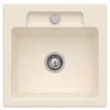 Image de Villeroy&boch - Evier 1 Bac Villeroy Et Boch Siluet 50 S Ivory Ceramicplus Avec Vidage Manuel