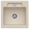Image de Villeroy&boch - Evier 1 Bac Villeroy Et Boch Siluet 50 S Almond Ceramicplus Avec Vidage Manuel