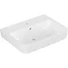 Image de Lavabo Villeroy & Boch, O.novo, 4A4160, 600 x 460 mm, rectangulaire, vasque centrale, 1 trou pour robinet, central, percé, avec trop-plein, blanc alpin, 1 pièce.