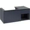 Image de Villeroy & Boch Subway 3.0 armoire sous lavabo, 2 tiroirs, lavabo à gauche, élément d'étagère en bas à droite, 1001x422,5x516mm, C57201VQ