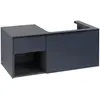 Image de Villeroy & Boch Subway 3.0 armoire sous lavabo, éclairage LED, 2 tiroirs, lavabo à droite, élément d'étagère en bas à gauche, 1001x422,5x516mm, C571L1VQ