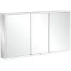 Image de Villeroy & Boch My View Now armoire de toilette apparente, 3 portes, avec éclairage, avec interrupteur marche/arrêt, compatible Smart Home, 1400x750x168mm, A4571400