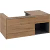 Image de Villeroy & Boch Subway 3.0 armoire sous lavabo, 2 tiroirs, lavabo à gauche, élément d'étagère en bas à droite, 1001x422,5x516mm, C57200RH