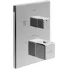 Image de Kit de montage prêt à l'emploi V&B Mettlach : thermostat encastré avec régulateur de débit à 2 voies, chromé
