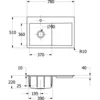 Image de Villeroy & Boch 334801kg Eb-sp Subway Style 45 780x510mm