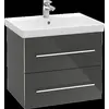 Image de Villeroy & Boch Avento Meuble sous lavabo, 2 tiroirs, 630x514x484mm, poignée chrome brillant, A89000VE