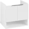 Image de Lavabo Vb Us Architectura 550x520x438mm, Lavabo 2 Portes Avec Robinetterie Intégrée Blanche Mate