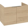 Image de Lavabo Vb Us Architectura 750 X 520 X 438 Mm, Lavabo 2 Portes Avec Revêtement En Chêne Nordique Intégré