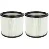 Image de Vhbw 2x Filtre Plissé Compatible Avec Aqua Vac Gusty 30 / 50, Super 22, Industrial 30, Industrial 35, Industrial 50, Max 30, Ntp 30 Aspirateur - Blanc