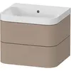 Image de Duravit Happy D.2 Plus c-shaped Set suspendu, 575x490mm, 2 tiroirs, sans trou pour robinetterie, HP4345N7575