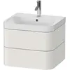 Image de Duravit Happy D.2 Plus c-shaped Set suspendu, 575x490mm, 2 tiroirs, 1 trou de robinetterie, HP4345O3939