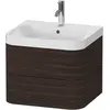 Image de Duravit Happy D.2 Plus c-shaped Set suspendu, 575x490mm, 2 tiroirs, 1 trou de robinetterie, HP4345O6969