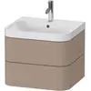Image de Duravit Happy D.2 Plus c-shaped Set suspendu, 575x490mm, 2 tiroirs, 1 trou de robinetterie, HP4345O7575