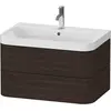 Image de Duravit Happy D.2 Plus c-shaped Set suspendu,775x490mm, 2 tiroirs, 1 trou pour robinetterie, HP4347O6969