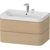 Image de Duravit Happy D.2 Plus c-shaped Set suspendu,775x490mm, 2 tiroirs, 2 trous pour robinetterie, HP4347E7171