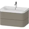Image de Duravit Happy D.2 Plus c-shaped Set suspendu,775x490mm, 2 tiroirs, 1 trou pour robinetterie, HP4347O9292