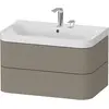 Image de Duravit Happy D.2 Plus c-shaped Set suspendu,775x490mm, 2 tiroirs, 2 trous pour robinetterie, HP4347E9292