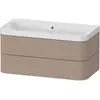 Image de Duravit Happy D.2 Plus c-shaped Set suspendu, 975x490mm, 2 tiroirs, sans trou pour robinetterie, HP4348N7575