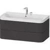 Image de Duravit Happy D.2 Plus c-shaped Set suspendu, 975x490mm, 2 tiroirs, 2 trous pour robinetterie, HP4348E8080