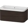 Image de Duravit Happy D.2 Plus c-shaped Set suspendu, 975x490mm, 2 tiroirs, sans trou pour robinetterie, HP4348N6969