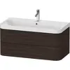 Image de Duravit Happy D.2 Plus c-shaped Set suspendu, 975x490mm, 2 tiroirs, 1 trou de robinetterie, HP4348O6969