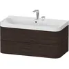 Image de Duravit Happy D.2 Plus c-shaped Set suspendu, 975x490mm, 2 tiroirs, 2 trous pour robinetterie, HP4348E6969
