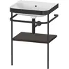 Image de Duravit Happy D.2 Plus c-bonded Set avec console métallique, 575x490mm, sans trou pour robinetterie, HP4735N6969