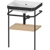 Image de Duravit Happy D.2 Plus c-bonded Set avec console métallique, 575x490mm, sans trou pour robinetterie, HP4735N7171