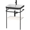 Image de Duravit Happy D.2 Plus c-bonded Set avec console métallique, 575x490mm, 1 trou de robinetterie, HP4735O2222