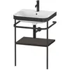 Image de Duravit Happy D.2 Plus c-bonded Set avec console métallique, 575x490mm, 1 trou de robinetterie, HP4735O6969
