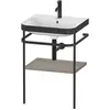 Image de Duravit Happy D.2 Plus c-bonded Set avec console métallique, 575x490mm, 1 trou de robinetterie, HP4735O9292