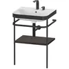 Image de Duravit Happy D.2 Plus c-bonded Set avec console métallique, 575x490mm, 2 trous pour robinets, HP4735E6969