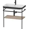 Image de Duravit Happy D.2 Plus c-bonded Set avec console métallique, 775x490mm,1 trou de robinetterie, HP4737O7575