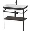 Image de Duravit Happy D.2 Plus c-bonded Set avec console métallique, 775x490mm,1 trou de robinetterie, HP4737O6969