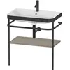 Image de Duravit Happy D.2 Plus c-bonded Set avec console métallique, 775x490mm,1 trou de robinetterie, HP4737O9292